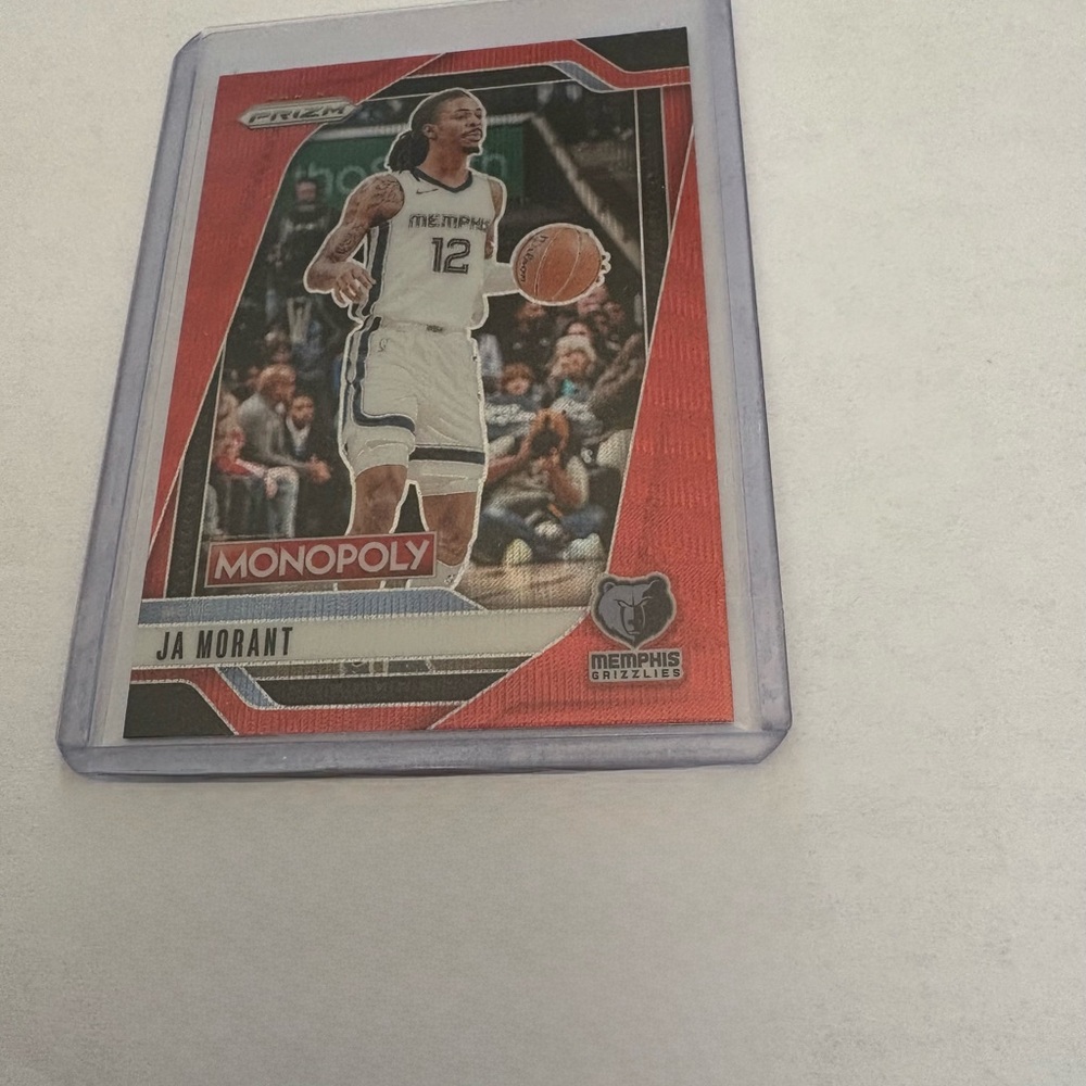 Ja Morant Basketball Card Red Panini Prizm Memphis Grizzlies